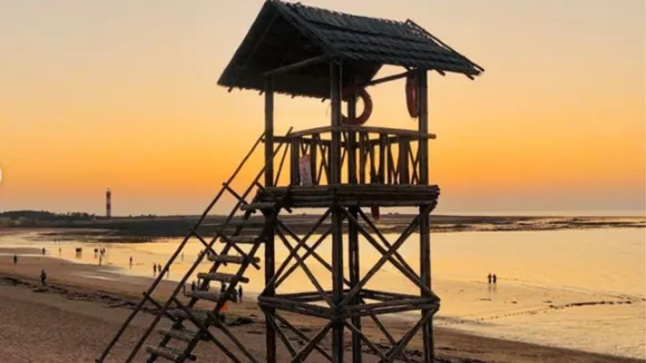 Shivrajpur Beach Evening View