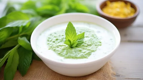 Mint Raitu Recipe | Mint Raitu Recipe Gujarati | Pudina Raitu