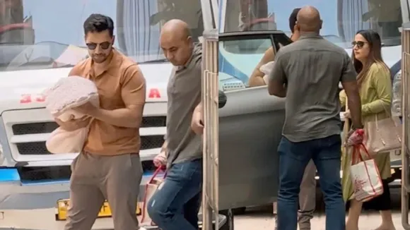 Varun Dhawan Natasha Dalal with Daughter