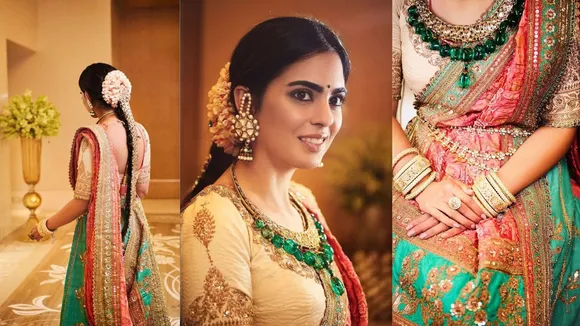 Isha Ambani look for Anant Radhika wedding Celebration
