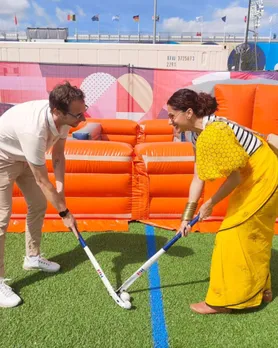 Taapsee Pannu With Husband Playing Hocky