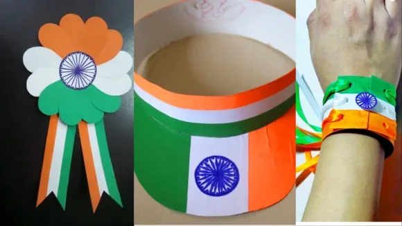 Tricolor Ribbon Badge, Happy Independence Day 2024, 15 August
