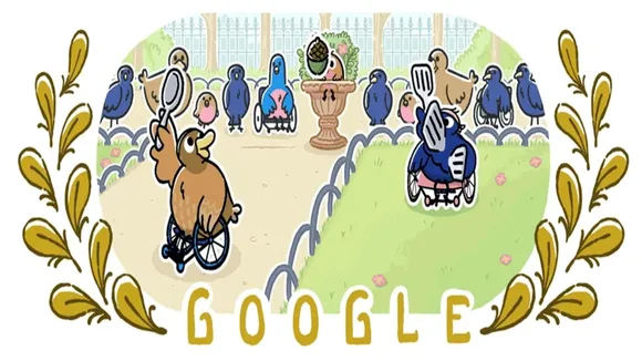 Wheelchair Tennis Paralympics 2024 Google Doodle, Wheelchair Tennis Paralympics 2024, Google Doodle
