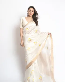 Alia Bhatt White saree Fashion