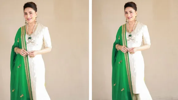 Madhuri Dixit White Outfit Fashion