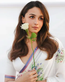 Alia Bhatt white saree look
