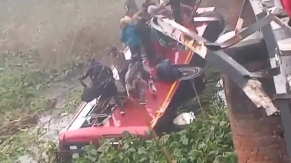 Bathinda road accident, Bathinda fell into drain,