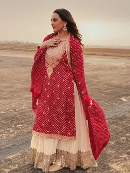 Sonakshi Sinha Red Outfit