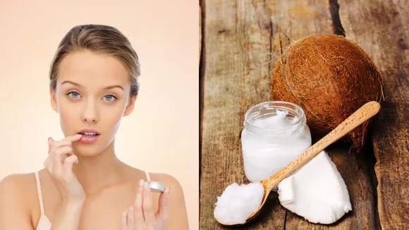 Coconut Oil using lips care