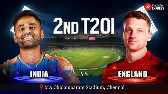 IND vs END 2nd T20 Live Score, IND vs END 2nd T20