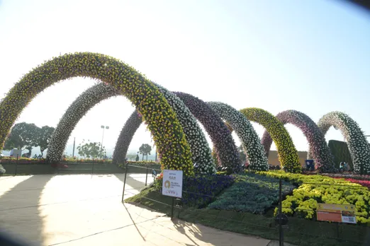Flower Show Near Metro Station Ahmedabad