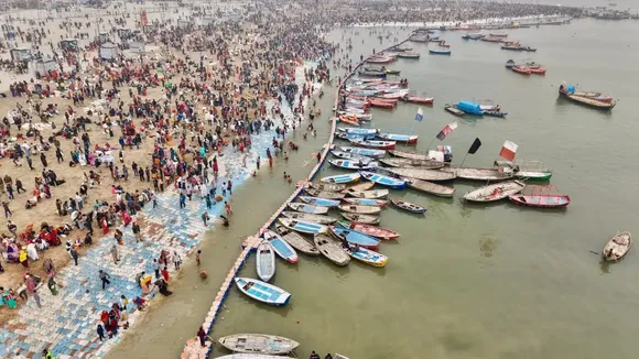 maha kumbh first snan