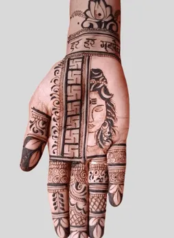 શિવરાત્રી માટે ઉત્સવની મહેંદી, Mehndi for religious occasions