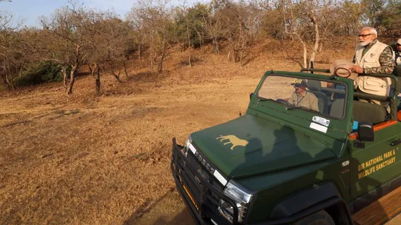 PM Narendra Modi In Gir National Park | PM Narendra Modi Visit Gir Lion Park | Gir National Park | Gir Lion | PM Narendra Modi