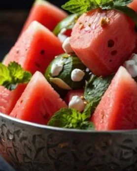 summer watermelon chaat