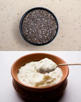 curd and chia seeds