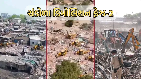 Ahmedabad news, Chandola Lake demolition, illegal settlements