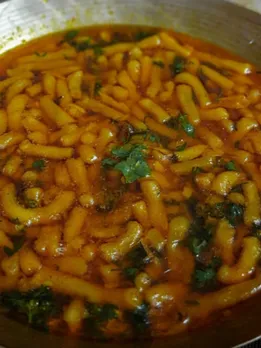 gathiya nu shaak recipe, gathiya nu shaak
