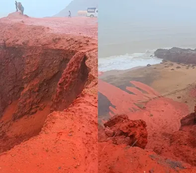 Iran blood rain viral video, લોહીનો વરસાદ,