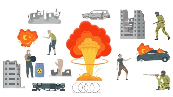 air raid warning, guidelines for civilians, take shelter in a bunker