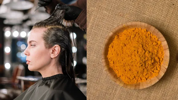 natural hair dye with Turmeric powder