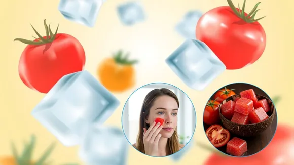 tomato ice cubes for face, how to make tomato ice cubes for face