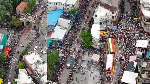 Drone pictures of Ahmedabad Rath Yatra,