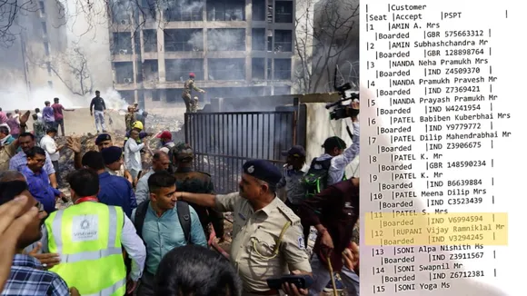 plane accident passenger list