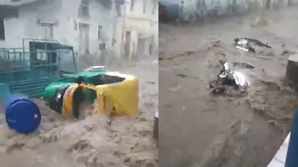 Bhavnagar flood video, vehicles stranded in Sehore