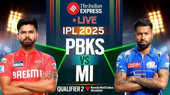 IPL 2025, PBKS vs MI LIVE Score આઈપીએલ 2025
