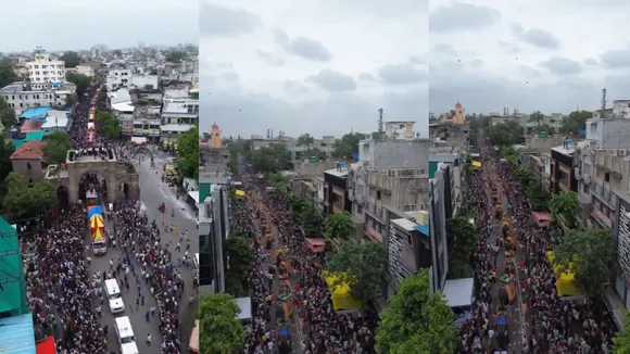 Ahmedabad Rath Yatra drone video
