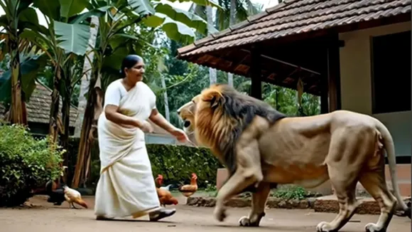 Lion Viral Video, Viral Video, વાયરલ વીડિયો