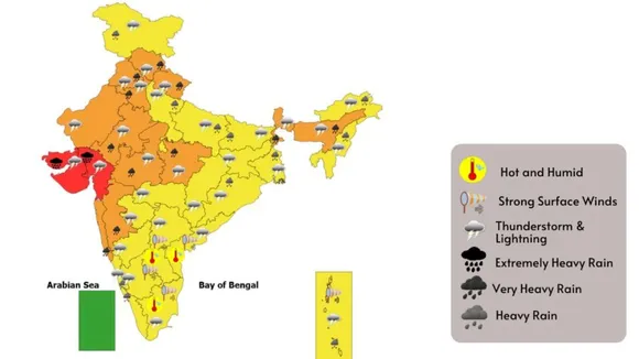 red alert for rain, gujarat weather