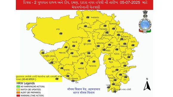 rain forecast from July 5 to 10