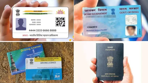 aadhaar card | pan card | passport | voter id | driving license