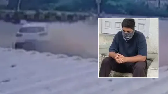 bhavnagar accident car race cctv video