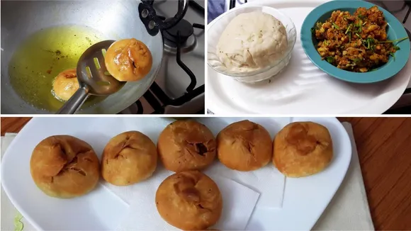 kacha kela ni kachori recipe in gujarati
