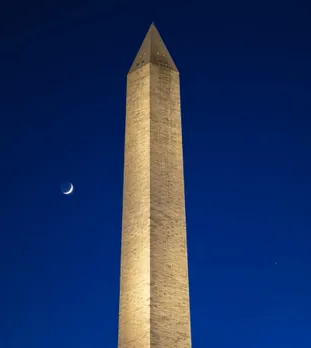 NASA Great Image Moon Jupiter Saturn and Washington Monument | નાસા ફોટો ચંદ્ર, ગુરુ, શનિ અને વોશિંગ્ટન મોન્યુમેન્ટ