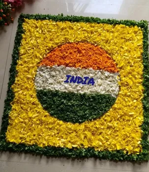 સ્વતંત્રતા દિવસ રંગોળી, Independence Day rangoli