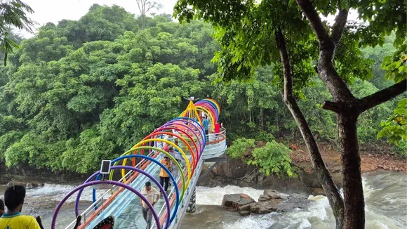 Maharashtra napnes waterfall glass bridg