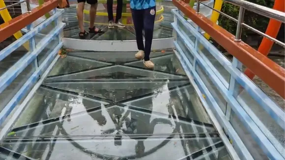 Maharashtra napnes waterfall glass bridg