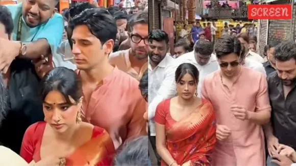 જાન્હવી કપૂર | સિદ્ધાર્થ મલ્હોત્રા | જાન્હવી કપૂર | ગણપતિ સેલિબ્રેશન | પરમ સુંદરી