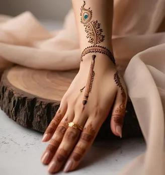 Radha Krishna Theme Mehndi, જન્માષ્ટમી રાધા કૃષ્ણ મહેંદી ડિઝાઇન