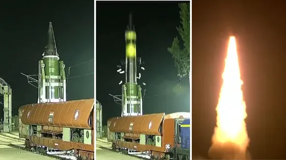 Agni Prime Missile Test Launch | Agni Prime Missile rail based mobile launcher system