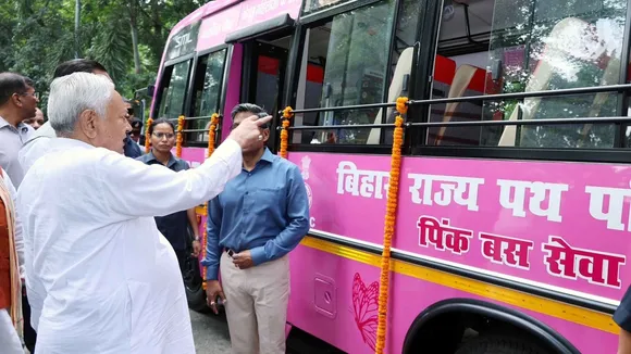 CM Nitish Kumar, Bihar Election 2025, Pink Bus Service For Women