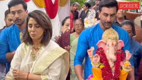 રણબીર કપૂર નીતુ કપૂર ગણેશ વિસર્જન વિડીયો | રણબીર કપૂર | નીતુ કપૂર | ગણેશ ચતુર્થી 2025 |રણબીર કપૂર મુવીઝ