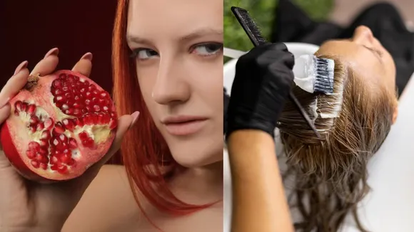 દાડમ વાળું હેરડાય | કુદરતી હર્બલ વાળ હેરડાય | હેરકેર ટિપ્સ, વાળ સંભાળ ટિપ્સ | ઘરે બનાવેલા કુદરતી હર્બલ હેરડાય