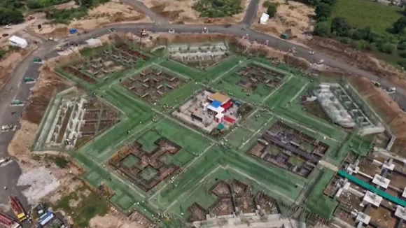 vishv umiyadham concrete raft, vishv umiyadham