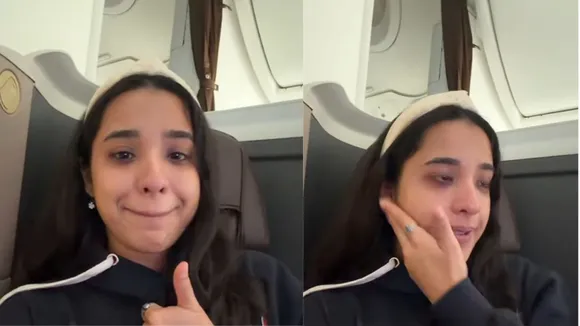 Indian woman says AMERICA I LOVE YOU