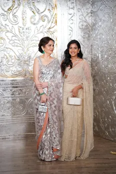 Celebrity fashion 2025, Silver sequin saree